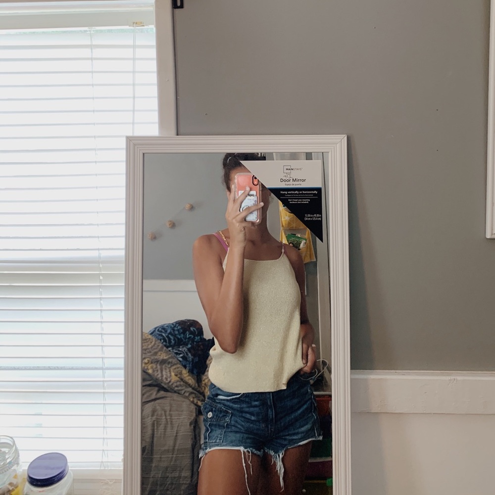 cute gold tank top